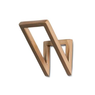 Imagem de Cabide de Parede em Aço Linha Frame Aço Forma Casa Moderna, Dourado