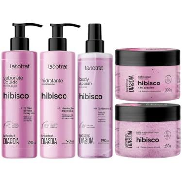 Imagem de Kit Banho Premium Labotrat Hibisco Completo 5 Produtos Corpo E Rosto E