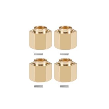 Imagem de TRX4M Brass Wheel Hex Hub 4mm/6mm Extenders Adaptor Set Extension Wheels Adapter for 1/18 TRX4-M Bronco Defender Upgrade Parts RC Crawler Car (6mm)