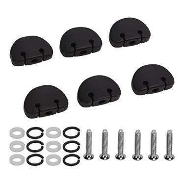 Imagem de YOUTHINK Ebony Ebony + Metal Guitar Tuning Botões - Performances Estáveis e Vida útil Longa - Adequado para Guitarras Elétricas e Folclóricas Clássicas (Grande forma de correia semicircular)