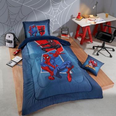 Imagem de Edredom De Plush Infantil Disney Homem Aranha 160x240cm - Plush Spiderman Team
