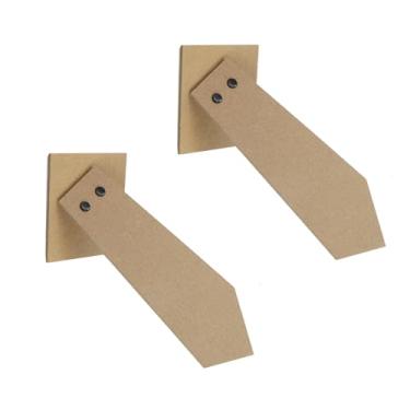 Imagem de Crapyt 2 peças de cavalete traseiro com fita dupla face, porta-retrato de papel kraft para suporte vertical ou horizontal de molduras de 15 cm × 20 cm, para artesanato DIY, exposições de galeria