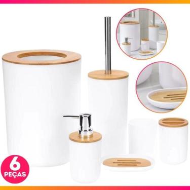 Imagem de Kit Acessórios Para Banheiro Conjunto De 6 Peças Para Lavabo Completo 