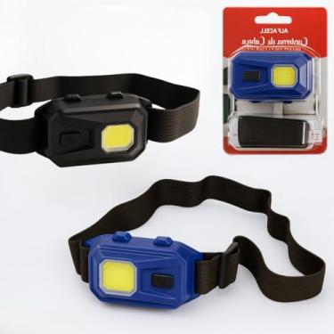 Imagem de Lanterna de Cabeça LED a Pilha – Luz Branca – Ajustável e Leve – Ideal para Pesca, Camping, Trilhas, Corridas e Atividades Noturnas – Iluminação Potente e Portátil