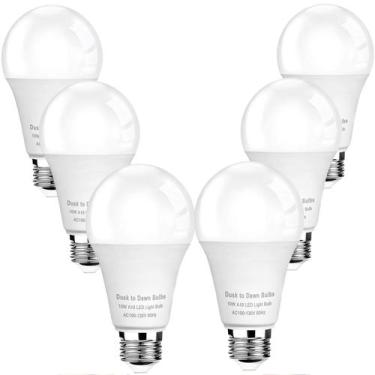 Imagem de Lâmpadas LED SETEN Dusk to Dawn 10W 1100LM 2700K, pacote com 6