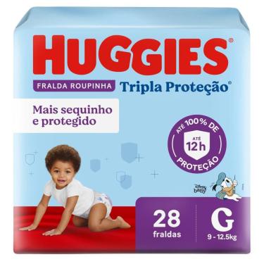 Imagem de Fralda Roupinha Huggies Tripla Proteção G 28 Unidades