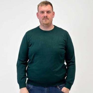 Imagem de Blusa de Lã Delkor Plus Size Básica Gola Redonda Masculina-Masculino