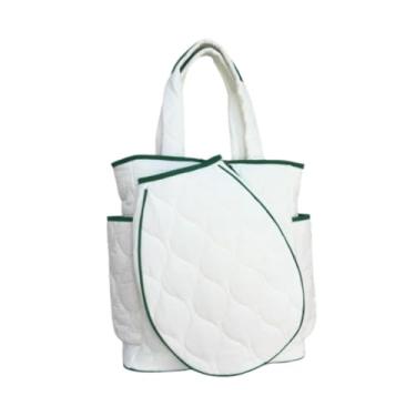 Imagem de rockible Bolsa de Pickleball Bolsa de Pickleball Bolsa de Raquete de Tênis de Ginástica Leve Bolsa Esportiva Feminina Masculina Mochila de Pickleball Bolsa de, Branco