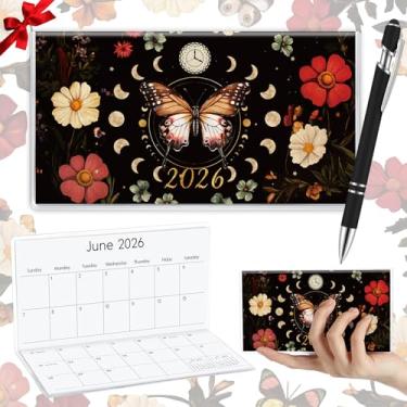 Imagem de Gueevin Calendário de bolso 2025 para bolsa com caneta, planejador de bolso pequeno, planejador semanal, diário, caderno de anotações para presente de Natal e ano novo, mãe, irmã amigas, mulheres