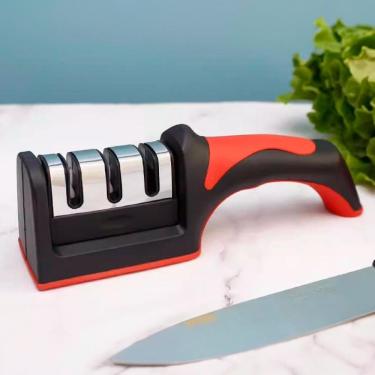 Imagem de Afiador De Facas Amolador 3 Opção Afiar Cozinha 