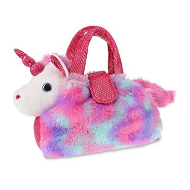 Imagem de DolliBu Algodão Doce Unicórnio Rosa Pelúcia Transportadora Para Pets - Bolsa De Bichinho Fofa Meninas, Removível Branca Brilhante Em Vestir, Brincadeira Faz Conta