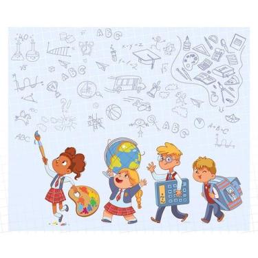 Imagem de Papel de Parede Adesivo Infantil Escola Bebe Quarto - 608pcm - Allodi