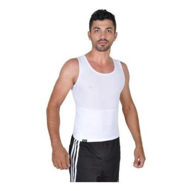 Imagem de Cinta Modeladora Masculina Slim Less Now Auxilia Na Postura, Branco, M