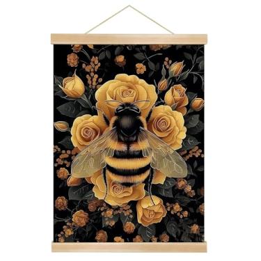 Imagem de You found a duck Cabide magnético de madeira para pôster com estampa de arte de coroa de pássaro, retrato de pássaro turquesa, decoração de parede de fundo preto (BG07)