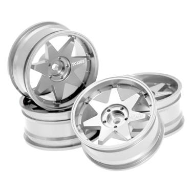 Imagem de menolana Rodas de carro RC, brinquedos RC, acessórios, alto desempenho, confiáveis ​​para veículos de controle remoto TT02, peças, rodas Beadlock, Branco
