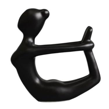 Imagem de predolo Estátua de de ioga, ornamento, decoração de mesa estética moderna, pose de ioga única, figura de estátua de arte para estante, armários de, Style B