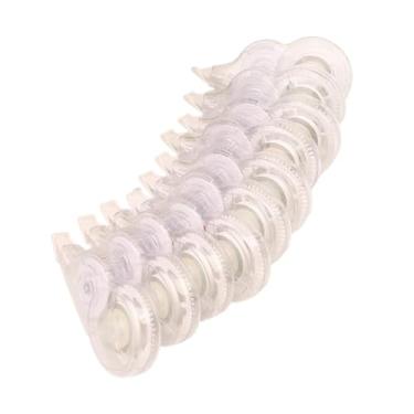 Imagem de oshhni 10x Fita Corretiva com Dispensador de Limpeza Rápida Fácil de Usar Borracha de Bolso para Escritório para Trabalhadores Domésticos Diário Anotações, Claro