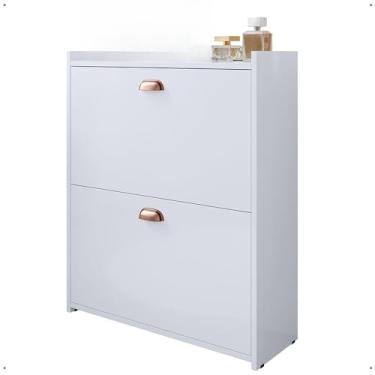 Imagem de Sapateira Multiuso Organizador Calçados Hall Entrada Closet Banquinho 21 Pares Sapato Organizadora(CLOSET BRANCO)