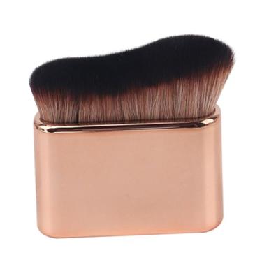 Imagem de oshhni Pincel para base em pó líquido facial, pincel autobronzeador para esfumar, ferramenta profissional multifuncional para maquiagem, e corpo, Rosa Ouro