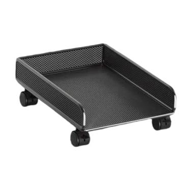 Imagem de Ｂｅｓｇａ Cesta de armazenamento com rodinhas, organizador de banheiro, fácil acesso com rodas, prateleira de armazenamento embaixo do armário, organizador para, Black L