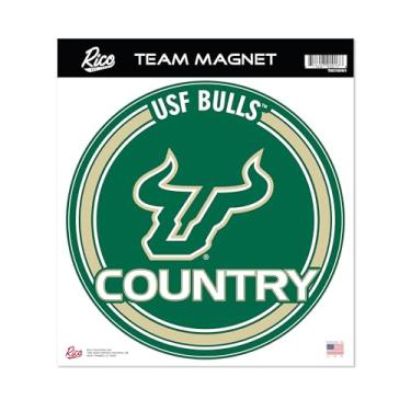 Imagem de Rico Industries NCAA South Florida Bulls - Ímã redondo padrão USF de 20 cm