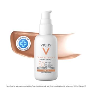 Imagem de Vichy, Protetor Solar Facial, UV-Age Daily, Cor 4.0, FPS60, 40G
