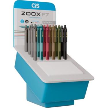 Imagem de Caneta Esferográfica, Sertic, Cis, Zoox, F7, Retrátil, 6 Cores, com 24 Unidades
