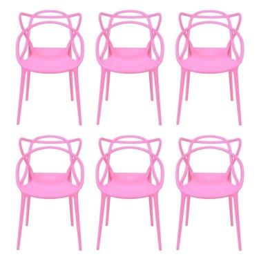 Imagem de Kit com 6 Cadeiras para Sala de Jantar Allegra Solna Rosa