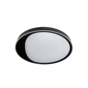Imagem de Plafon Moderno Led 3D 50Cm Preto Sala Quarto Corredor Hall