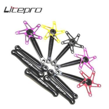 Imagem de Ferramentas de bicicleta litepro pedaleira dobrável cnc para brompton 