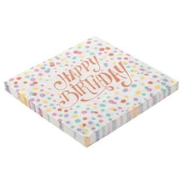 Imagem de Guardanapo De Papel Decorado 33Cm Folha Dupla Prata Festas (Happy Birthday)