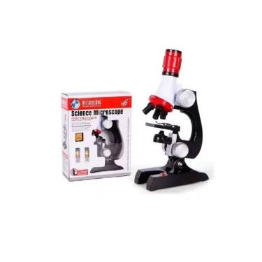 Imagem de Kit de microscópio educacional de brinquedo para crianças com display LED