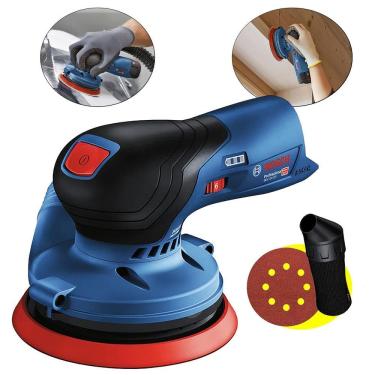 Imagem de Lixadeira Roto Orbital 5 POL à Bateria 12v BRUSHLESS sem Bateria e sem Carregador GEX 12V-125 BOSCH 