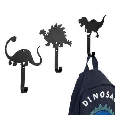 Imagem de Dinossauro infantil montado na parede Hanger Hooks MyGift Fun