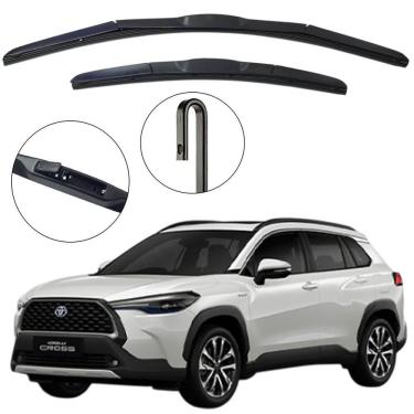 Imagem de Kit Palheta Dianteira Corolla Cross 2021 a 2025 Limpador de Parabrisa de Silicone