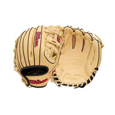 Imagem de Wilson Luva de beisebol 2026 A1000 PF11 28 cm - arremesso para a mão direita, ajuste Pedroia, loiro/preto/vermelho