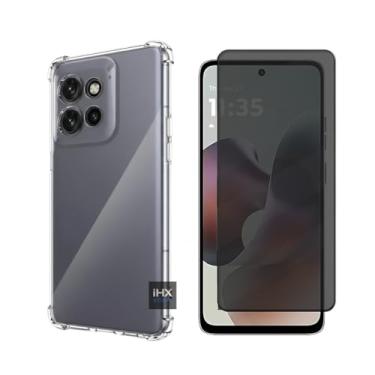 Imagem de [KIT] Capa Capinha Para Motorola Moto G56 Anti-Impacto Premium Transparente + Película de Cerâmica 9D ou Privacidade 3D (Capa + Película de Privacidade 3D)