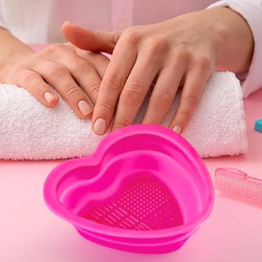 Imagem de Pincel de Maquiagem Copo Limpo, Escova de Maquiagem de Silicone, Kit de Maquiagem, Tigela de Maquiagem, Ferramenta de Limpeza para Pincéis de Maquiagem, Esponjas e Puffs de Pó (Rosa)