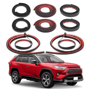 Imagem de Fita de Vedação para Portas do RAV4 2020-2025, Vedação de Borracha para Carro, Isolamento Acústico, Redução de Ruído do Vento, Kit de Isolamento Acústico