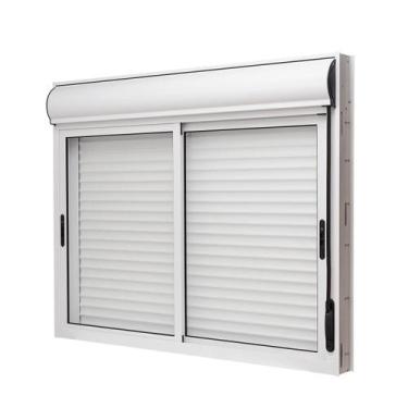 Imagem de Janela de Alumínio Veneziana 120x120cm 2 Folhas com Persiana Integrada