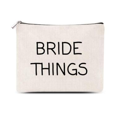 Imagem de Bolsa de maquiagem para noivas, presentes de despedida de solteira, presente para noivas, artigos de higiene pessoal, bolsa de cosméticos, acessórios para o dia do casamento, lua de mel, bolsas de