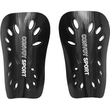 Imagem de Caneleira Futebol Leve E Resistente Infantil E Adulto Convoy (Preto)