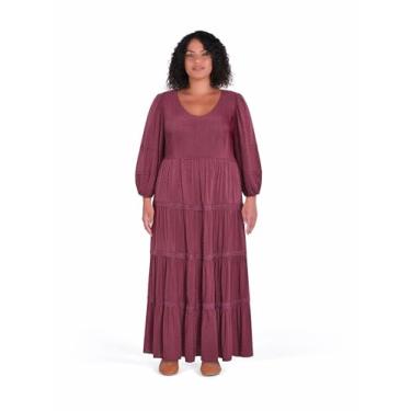 Imagem de City Chic Vestido feminino plus size - Brooklynn Maxi, Roxa, 46