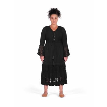 Imagem de City Chic Vestido feminino plus size - Dulce Maxi, Preto, 25 Plus Size