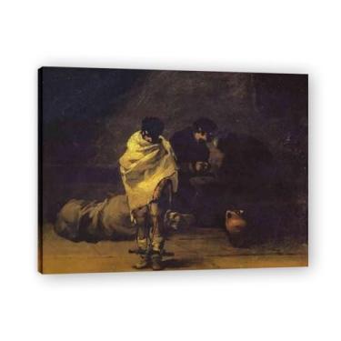 Imagem de LKXGRRSFG Cena da prisão Francisco De Goya Impressão em tela romântica espanhola - Obra-prima do influente pintor romântico 39,98 x 52 cm sem moldura
