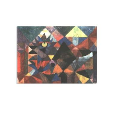 Imagem de Zeichn8u Paul Klee Canvas Wall Art The Light and So Much Else Poster vintage clássico pintura a óleo pintura mestre impressão adequada sala de estar escritório decoração de parede legal 100 x 70 cm