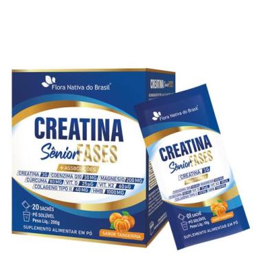 Imagem de Creatina Sênior Fases com Associações 200 g Tangerina  Flora Nativa  S