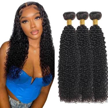 Imagem de Pacotes de cabelo YOUNGHANN Curly Brazilian Virgin Natural Black
