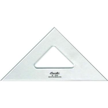 Imagem de Esquadro Trident Acrílico 32cm 45/45/90 Sem Escalas 2532