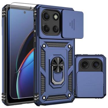 Imagem de Capa para celular YZOK Moto G Stylus 5G 2025 azul à prova de choque